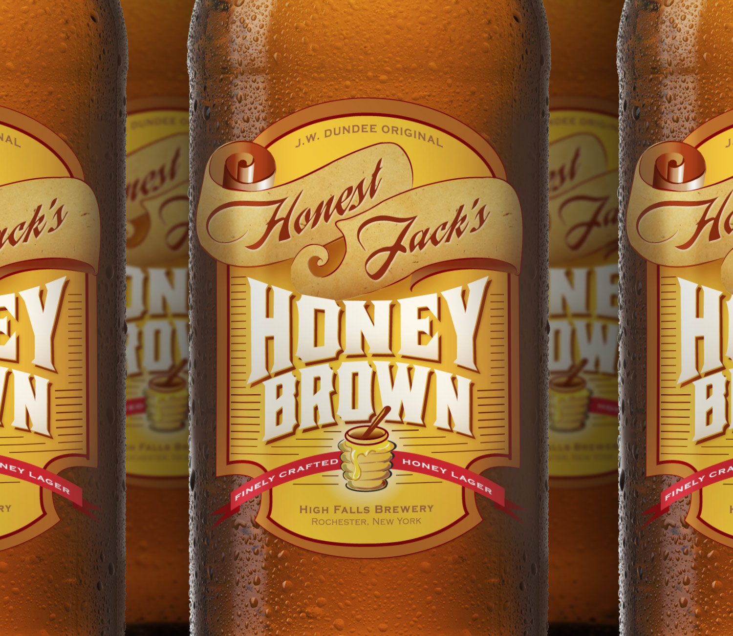 Honey Brown Beer Label Design