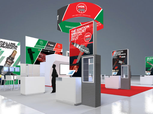 AAPEX Tradeshow Booth Design for Spark Plugs Brand