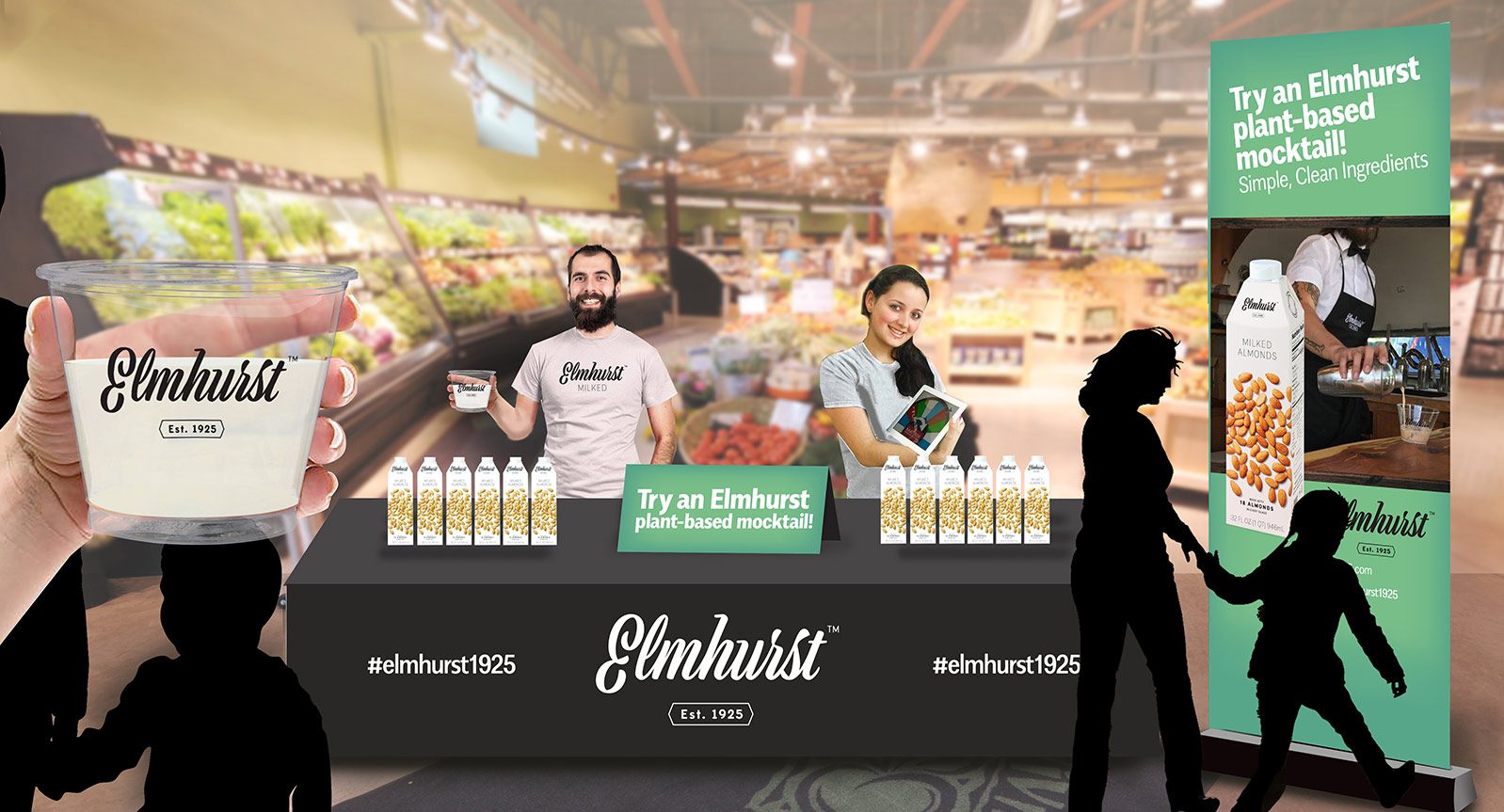 Almond Milk Sampling Rendering at Publix