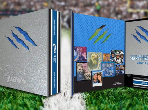 Diecut Box Packaging Design for Football Team Retail and Binder