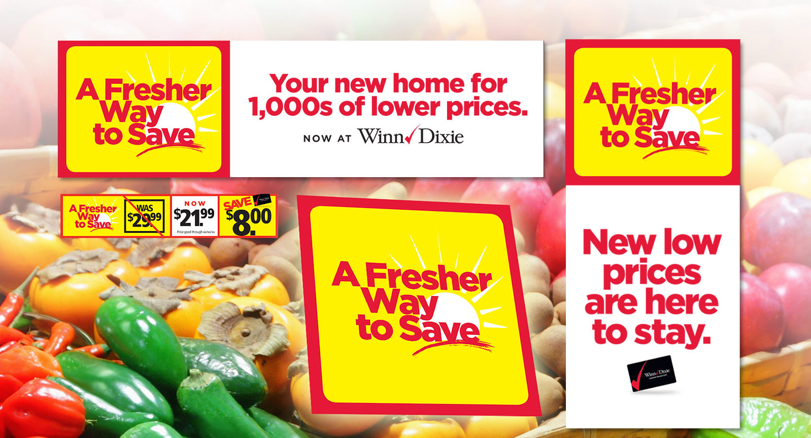 Grocery Store Fresh In-Store Signage Display