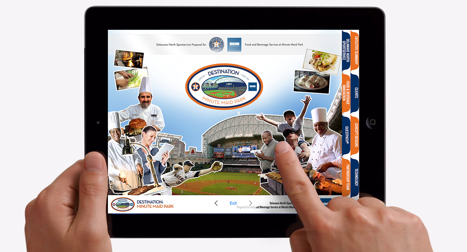iPad Design for Baseball Team Concessions Interactive Presentation