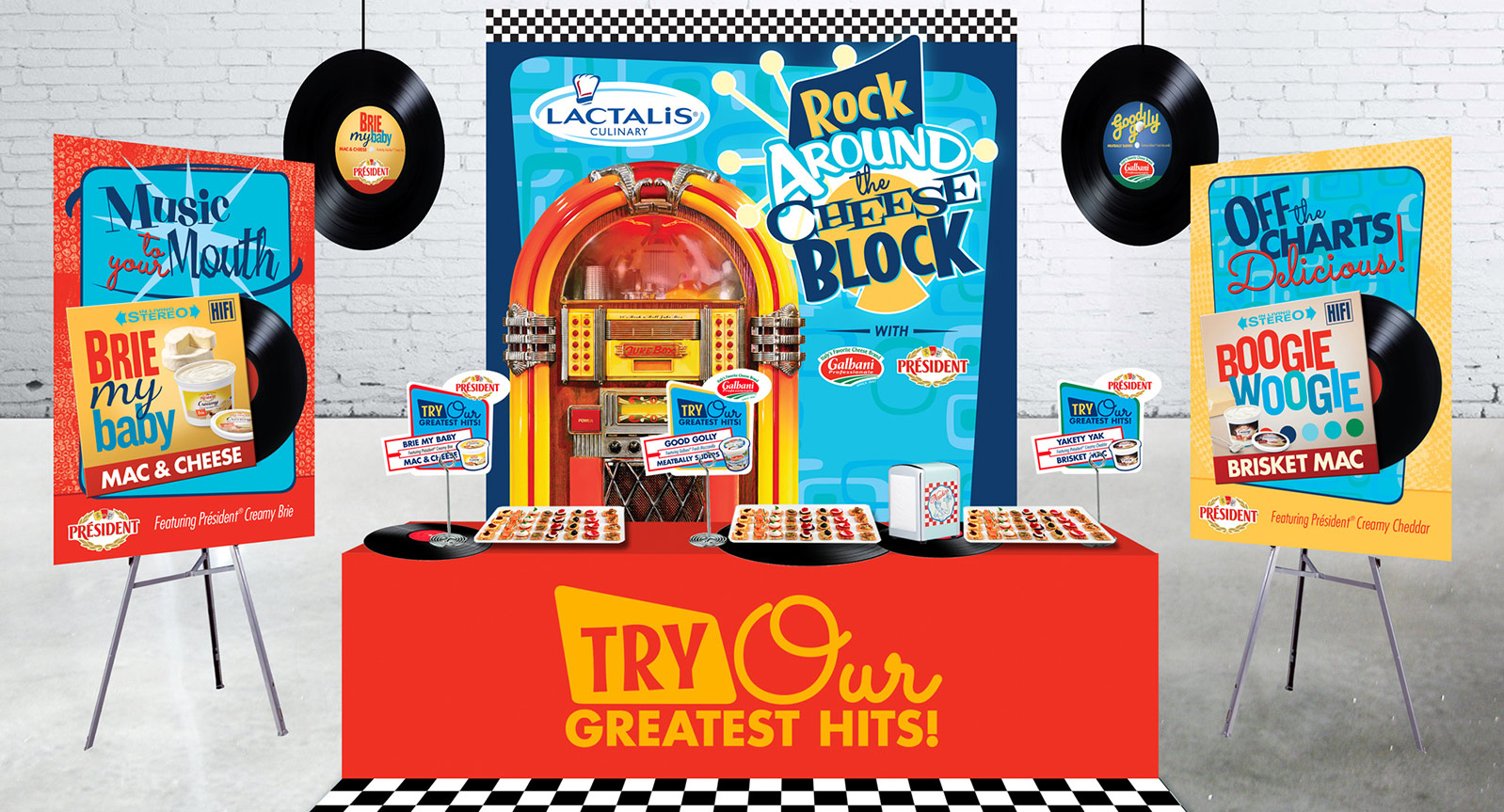 Jukebox Theme Event Design for Corporate Meeting including Product Sampling
