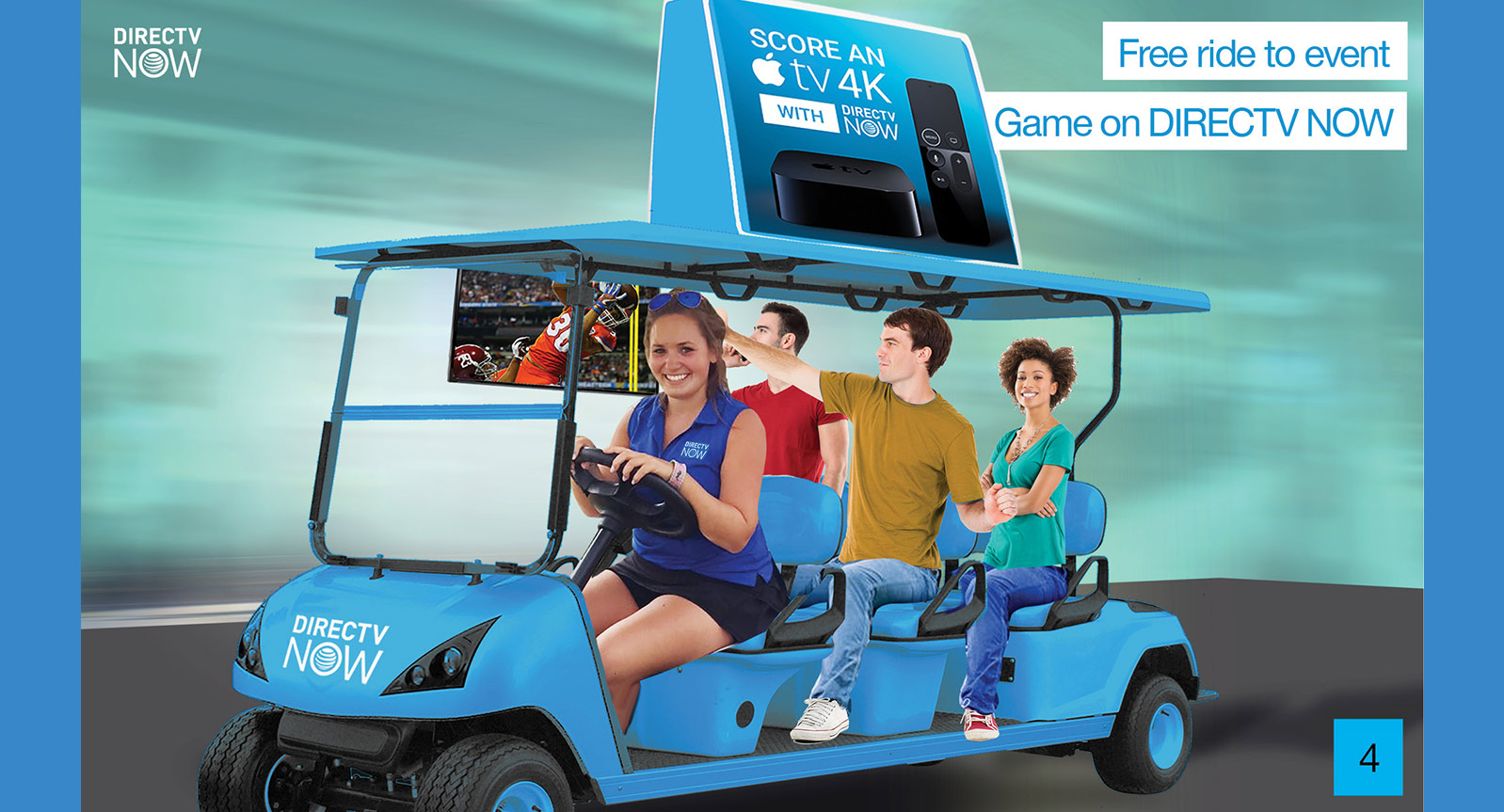 Mobile Marketing Transportation Electric Cart Free Rides