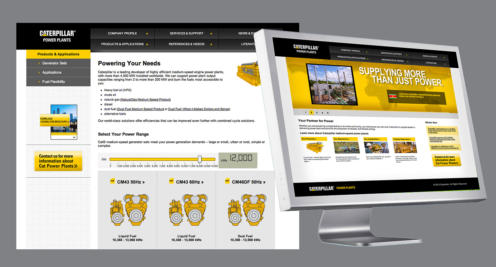 Power Plants Website Design Slider Presentation