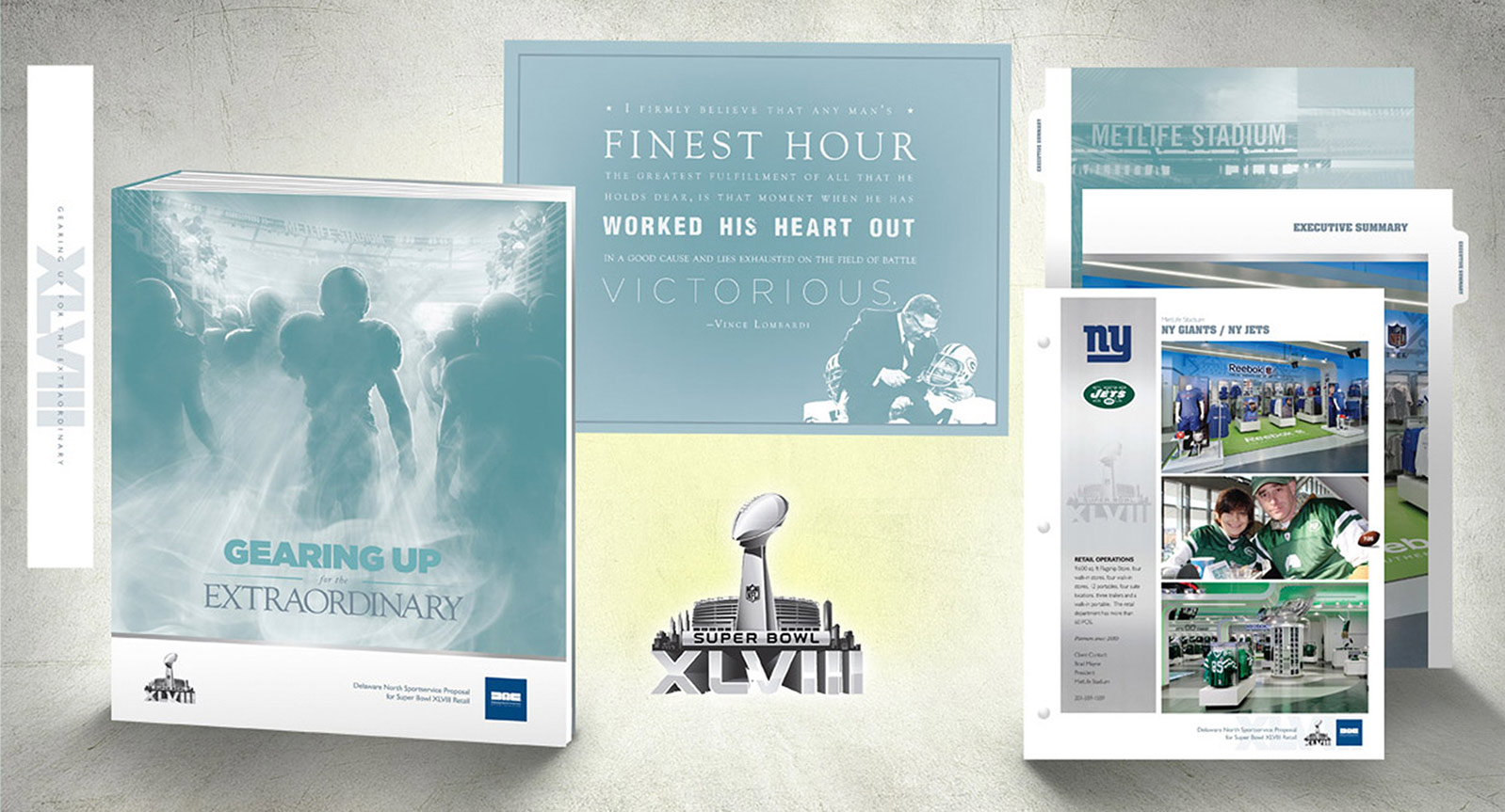 Retail Proposal Binder Presentation Design for NFL