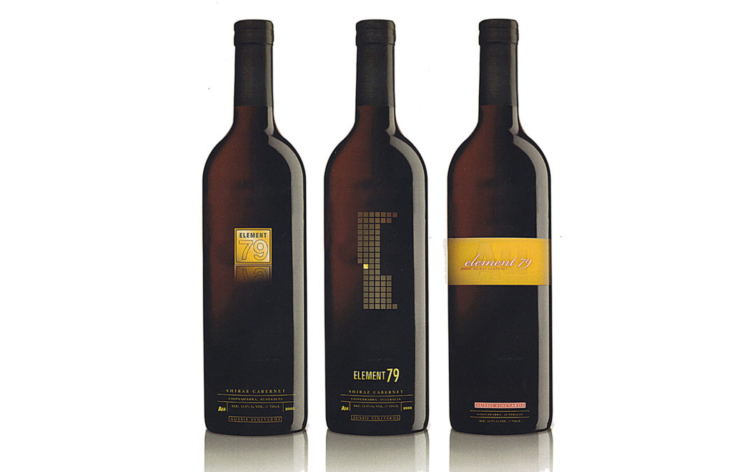 Australian Gold Wine Bottle Graphic Design