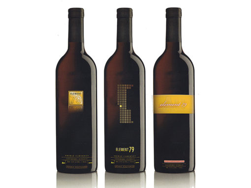 Australian Gold Wine Bottle Graphic Design