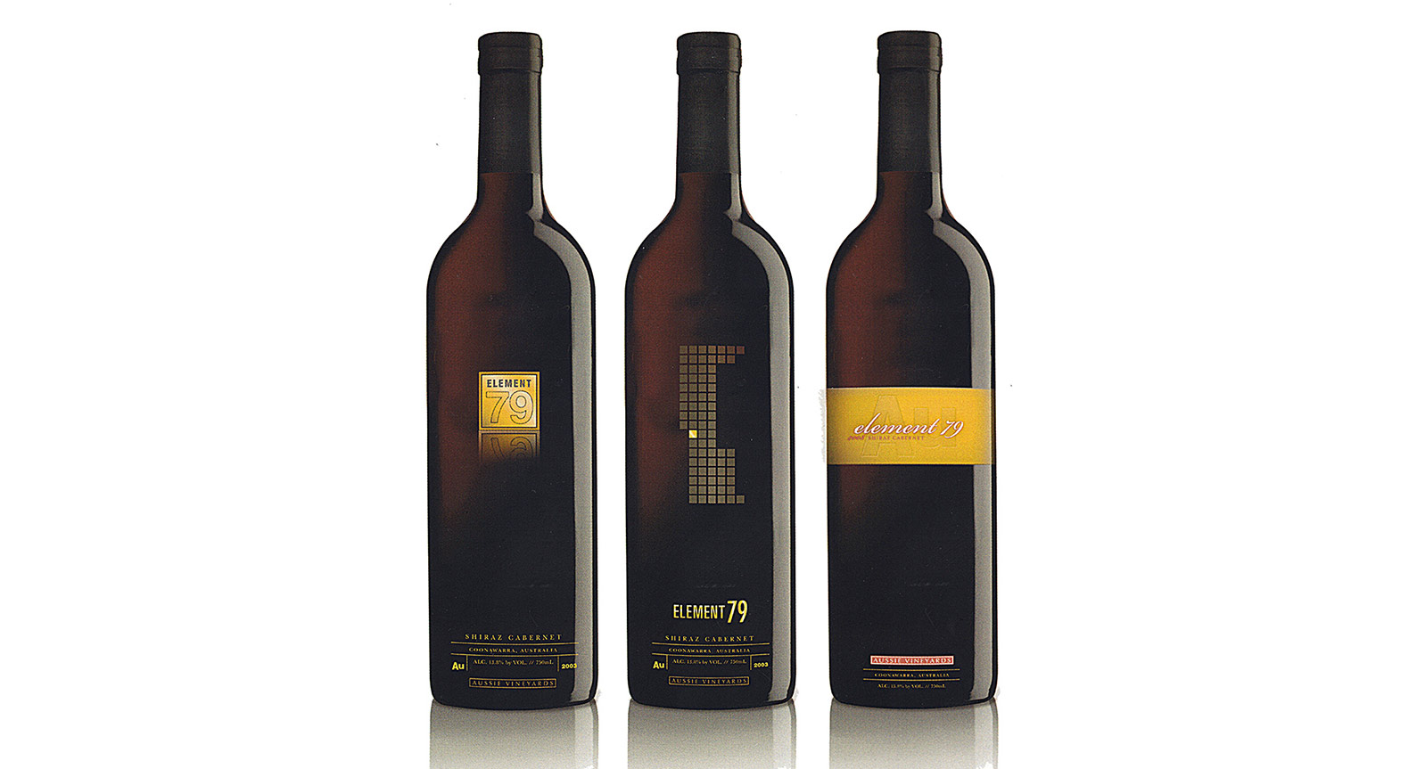 Australian Gold Wine Bottle Graphic Design