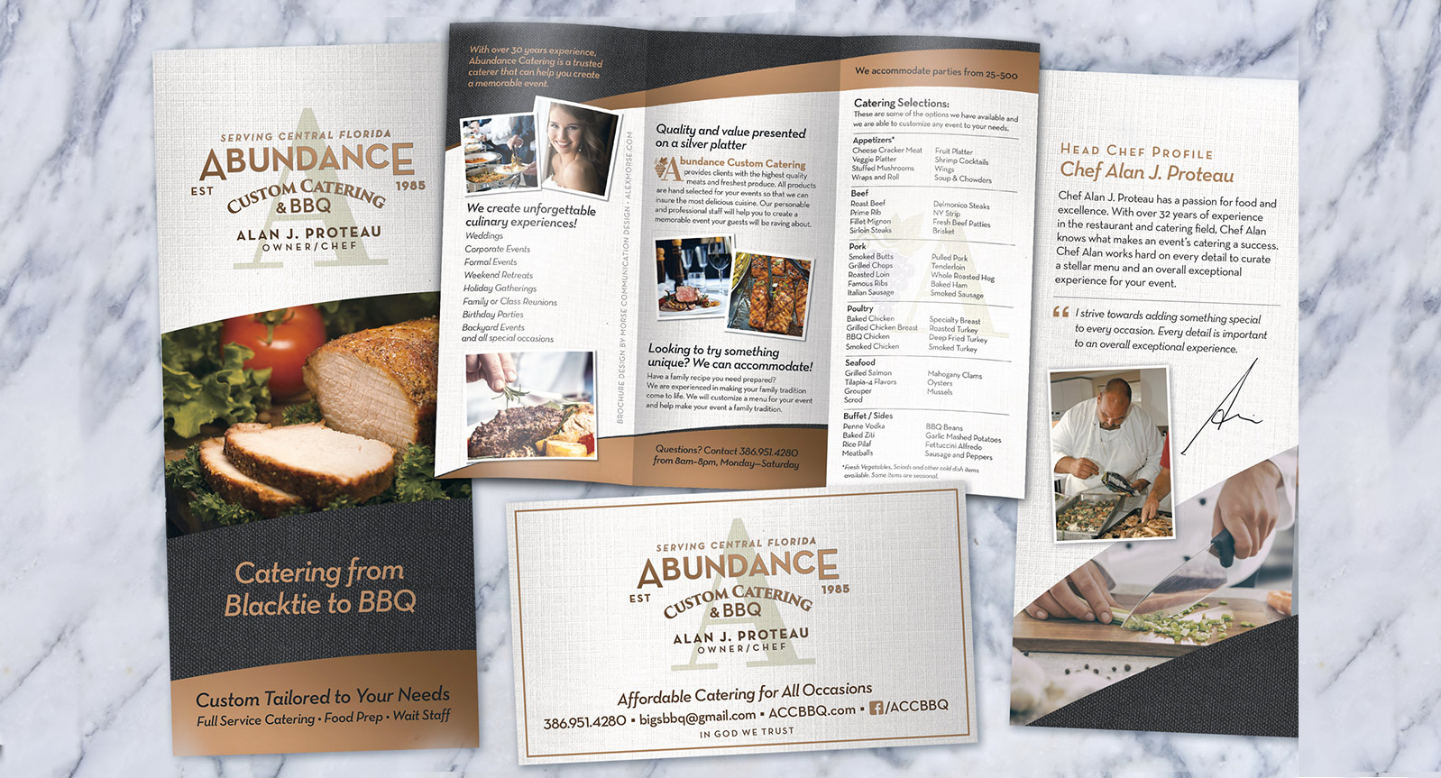 Catering Stationary and Brochure Design System