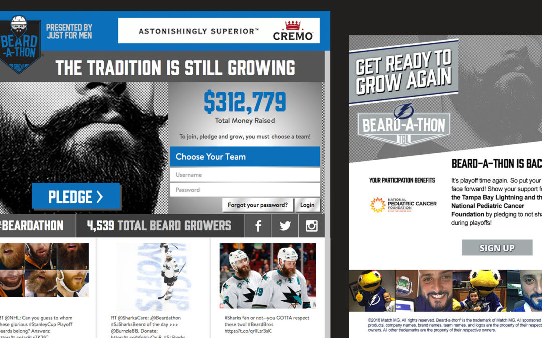 Hockey Fundraising Website Design – Beardathon.com