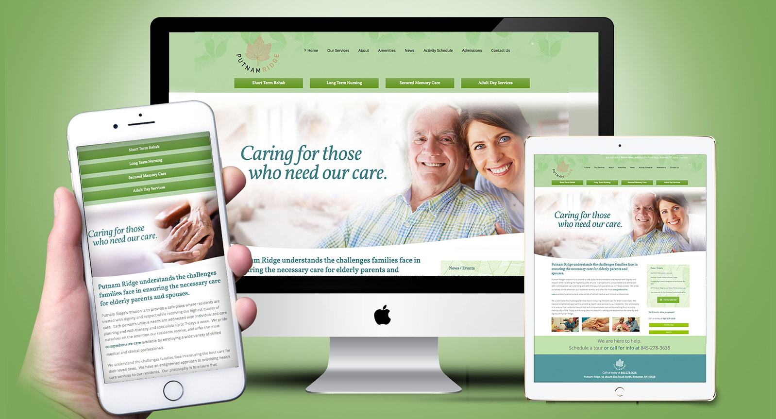 Nursing Home Assisted Living Website Responsive Design