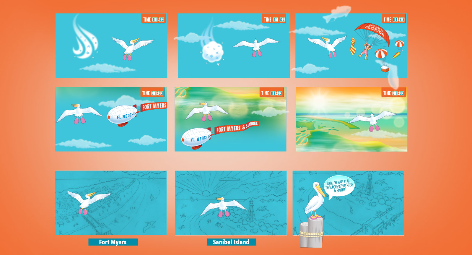 OOH Interactive Experiences Gesture Control Character Illustration Development