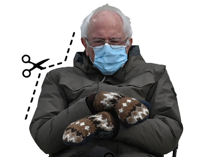 Bernie Sanders cutout image for your memes